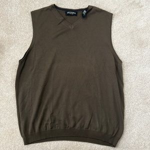 Brandini made in Italy 100% Merino Brown Wool vest (Large)